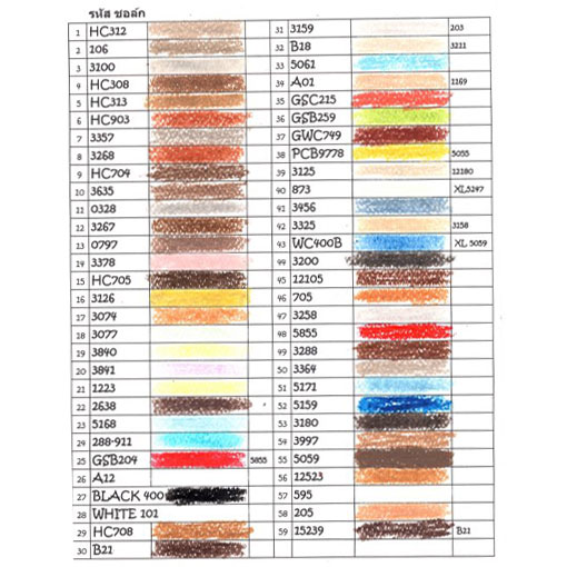 code chalk color fill stick