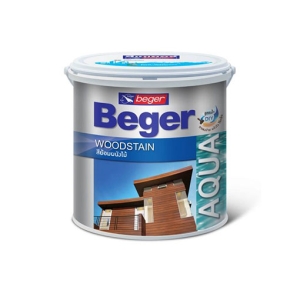 สีย้อมไม้สูตรน้ำเบเยอร์ Aqua WoodStain สีไม้วอลนัท (S-6905) กึ่งเงา 1 กระป๋อง