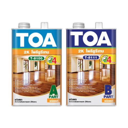 ทีโอเอ โพลียูรีเทน ชนิดเงา ระบบ 2 ส่วน (A T-8100/B T-8111) แกลลอน