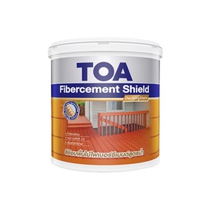 ทีโอเอ สีย้อมพื้นไม้ไฟเบอร์ซีเมนต์ สูตรน้ำ เดกกิ้งสเตน / Fibercement-Shield-Waterborne-Decking-Stain (ไม้โอ๊ค FD010) แกลลอน