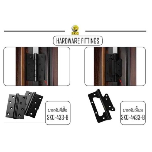 บานพับประตู สีดำ 4″ x 3″ หนา 3 มิล LOFT SKC-433-B บานพับผีเสื้อ