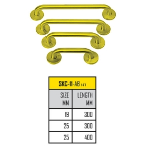 มือจับประตูสแตนเลส (SIZE 25 มม. LENGTH 300 มม.) รุ่น SKC-11-AB เงา
