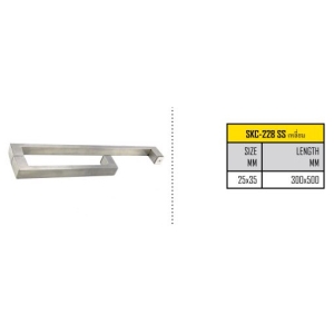 มือจับประตูสแตนเลส 300*500 มม. (รุ่น SKC-228 SS เหลี่ยม)