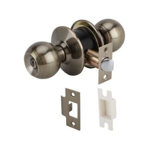 ลูกบิดประตูสแตนเลสสตีล (ประตูห้องน้ำ) สีทองเหลืองรมดำ HAFELE 489.10.386