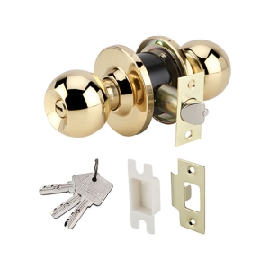 ลูกบิดประตูสแตนเลสสตีล (ประตูทางเข้า) สีทองเหลืองเงา HAFELE 489.10.401