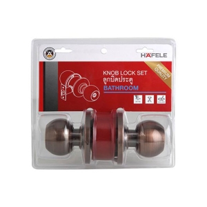 ลูกบิดประตูสแตนเลสสตีล (ประตูห้องน้ำ) สีทองแดงรมดำ HAFELE 489.10.407