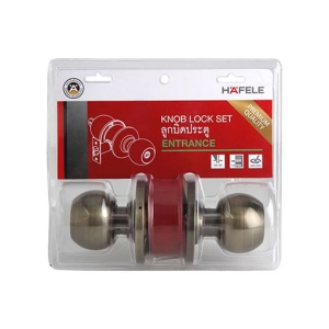 ลูกบิดประตูสแตนเลสสตีล (มาสเตอร์คีย์) สีทองเหลืองรมดำ HAFELE 489.10.443
