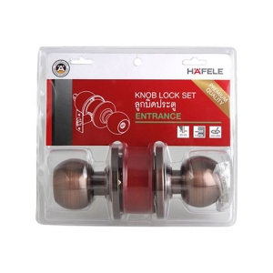 ลูกบิดประตูสแตนเลสสตีล (มาสเตอร์คีย์) สีทองแดงรมดำ HAFELE 489.10.444