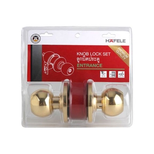 ลูกบิดประตูสแตนเลสสตีล (มาสเตอร์คีย์) สีทองเหลืองเงา HAFELE 489.10.445