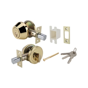 กุญแจลิ้นตายสแตนเลสสตีล (ประตูทางเข้า) สีทองเหลืองเงา HAFELE 489.10.501