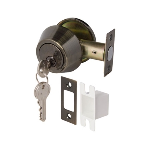 กุญแจลิ้นตายสแตนเลสสตีล (ประตูทางเข้า) สีทองเหลืองรมดำ HAFELE 489.10.502