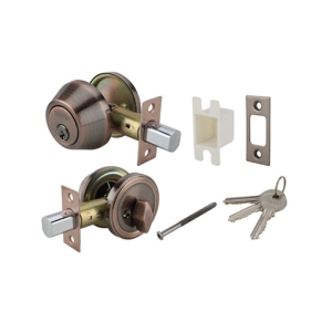 กุญแจลิ้นตายสแตนเลสสตีล (ประตูทางเข้า) สีทองแดงรมดำ HAFELE 489.10.503