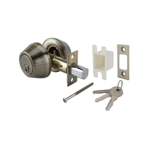 กุญแจลิ้นตาย 2 ด้าน สแตนเลสสตีล (ประตูทางเข้า) สีทองเหลืองรมดำ HAFELE 489.10.506