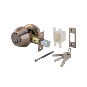 กุญแจลิ้นตาย 2 ด้าน สแตนเลสสตีล (ประตูทางเข้า) สีทองเหลืองรมดำ HAFELE 489.10.507