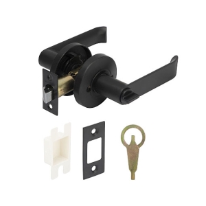 ลูกบิดก้านโยกพร้อมล็อค ซิงค์อัลลอยด์ (ประตูห้องน้ำ) สีดำด้าน HAFELE 489.10.737