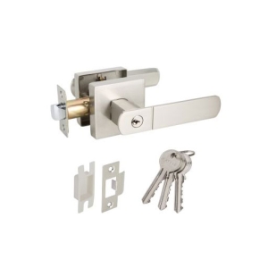 ลูกบิดก้านโยกพร้อมล็อค ซิงค์อัลลอยด์ (ประตูทางเข้า) สีนิกเกิ้ลด้าน HAFELE 489.10.738