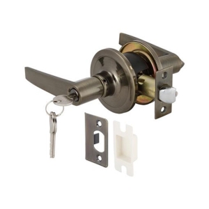 ลูกบิดก้านโยกพร้อมล็อค (ประตูทางเข้า) สีทองเหลืองรมดำ HAFELE 489.10.782