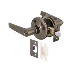 ลูกบิดก้านโยกพร้อมล็อค (ประตูห้องน้ำ) สีทองเหลืองรมดำ HAFELE 489.10.786