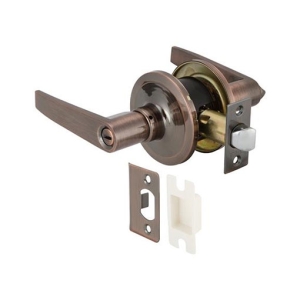 ลูกบิดก้านโยกพร้อมล็อค (ประตูห้องน้ำ) สีทองแดงรมดำ HAFELE 489.10.787