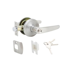 ลูกบิดก้านโยกพร้อมล็อค (ประตูทางเข้า) สีสแตนเลสด้าน HAFELE 489.10.788