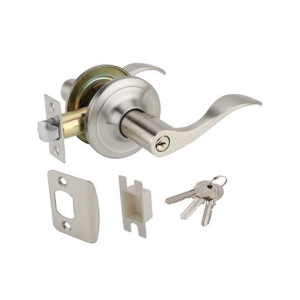 ลูกบิดก้านโยกพร้อมล็อค (ประตูทางเข้า) สีสแตนเลสด้าน HAFELE 489.10.796