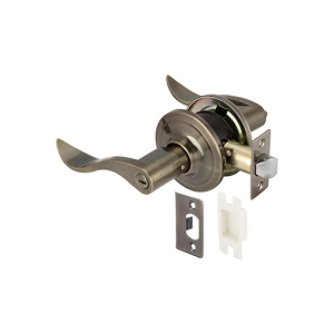 ลูกบิดก้านโยกพร้อมล็อค (ประตูห้องน้ำ) สีทองเหลืองรมดำ HAFELE 489.10.802