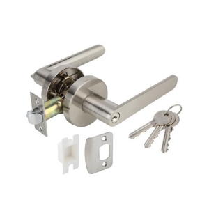 ลูกบิดก้านโยกพร้อมล็อค ซิงค์อัลลอยด์ (ประตูทางเข้า) สีนิกเกิ้ลด้าน HAFELE 489.10.804