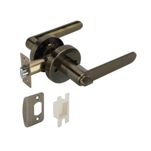 ลูกบิดก้านโยกพร้อมล็อค ซิงค์อัลลอยด์ (ประตูห้องน้ำ) สีทองเหลืองรมดำ HAFELE 489.10.810