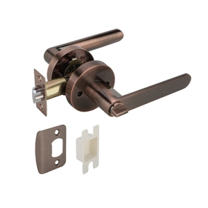 ลูกบิดก้านโยกพร้อมล็อค ซิงค์อัลลอยด์ (ประตูห้องน้ำ) สีทองแดงรมดำ HAFELE 489.10.811