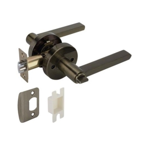 ลูกบิดก้านโยกพร้อมล็อค ซิงค์อัลลอยด์ (ประตูห้องน้ำ) สีทองเหลืองรมดำ HAFELE 489.10.818