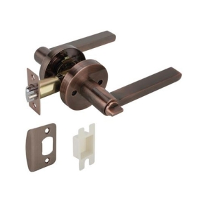 ลูกบิดก้านโยกพร้อมล็อค ซิงค์อัลลอยด์ (ประตูห้องน้ำ) สีทองแดงรมดำ HAFELE 489.10.819