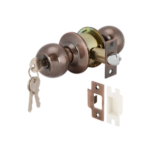 ลูกบิดประตูสแตนเลสสตีล (ประตูทางเข้า) สีทองแดงรมดำ HAFELE 489.93.114