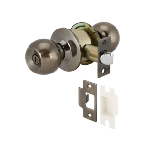 ลูกบิดประตูสแตนเลสสตีล (ประตูห้องน้ำ) สีทองเหลืองรมดำ HAFELE 489.93.118