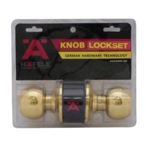 ลูกบิดประตูสแตนเลสสตีล (ประตูห้องน้ำ) สีทองเหลืองเงา HAFELE 489.93.147