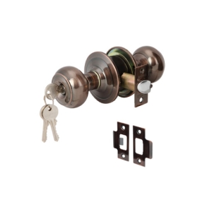 ลูกบิดประตูสแตนเลสสตีลรูปทรงมะเขือเทศ (ประตูทางเข้า) สีทองแดงรมดำ HAFELE 489.93.303