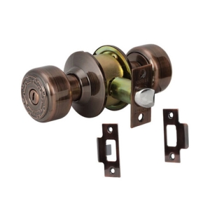 ลูกบิดรูปแบบย้อนยุคทองเหลือง (ประตูห้องน้ำ) สีทองแดงรมดำ HAFELE 489.93.306