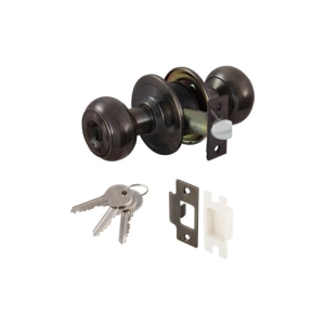 ลูกบิดประตูสแตนเลสสตีลรูปทรงมะเขือเทศ (ประตูทางเข้า) สีทองเหลืองรมดำ HAFELE 489.93.403