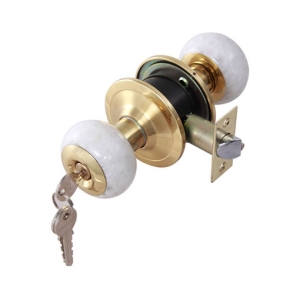 ลูกบิดประตูสแตนเลสสตีลรูปทรงมะเขือเทศ (ประตูทางเข้า) สีทองเหลืองเงา HAFELE 489.93.711