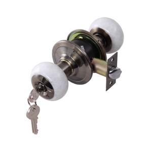 ลูกบิดประตูสแตนเลสสตีลรูปทรงมะเขือเทศ (ประตูทางเข้า) สีทองเหลืองรมดำ HAFELE 489.93.713