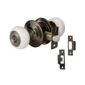 ลูกบิดประตูสแตนเลสสตีลรูปทรงมะเขือเทศ (ประตูห้องน้ำ) สีทองเหลืองรมดำ HAFELE 489.93.717