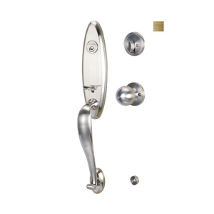 มือจับประตูซิงค์อัลลอยด์ พร้อมระบบล็อค มือจับหลอก (สีทองเหลืองรมดำ) HAFELE 489.94.670