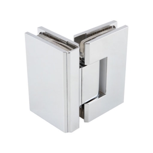 บานพับผนังต่อกระจก แนว 90 ํ (บานพับกระจกและตัวหนีบกระจก) สีโครมเงา HAFELE 499.05.801