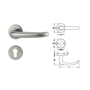 ชุดมือจับก้านโยกประตูสแตนเลสสตีล (มือจับหลอก) HAFELE 499.62.227