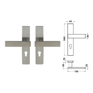 ชุดมือจับก้านโยก เพลทยาว สแตนเลสสตีล HAFELE 499.63.963