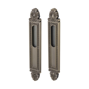 มือจับประตูซิงค์อัลลอยด์ พร้อมอุปกรณ์ล็อคประตูบานเลื่อน (มือจับหลอก) สีทองเหลืองรมดำ HAFELE 499.65.084