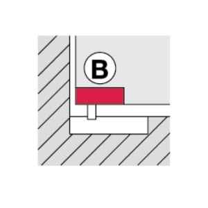 ตัวหนีบกระจกบานเปลือย ตัวหนีบล่างสำหรับบานเปิด 2 ทาง (สีสแตนเลสด้าน) HAFELE 499.81.001