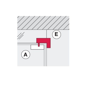 ตัวหนีบช่องแสงบนและช่องแสงข้างชนิดจุดหมุน (สีสแตนเลสด้าน) HAFELE 499.81.061