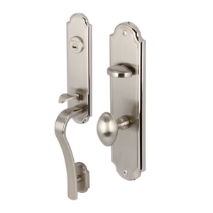 มือจับประตูซิงค์อัลลอยด์ พร้อมระบบมอร์ทิสล็อค (สีนิกเกิ้ลด้าน) HAFELE 499.94.080