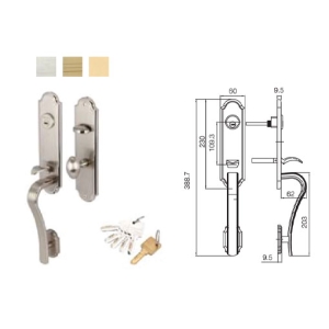 มือจับประตูซิงค์อัลลอยด์ พร้อมระบบมอร์ทิสล็อค (สีทองแดงรมดำ) HAFELE 499.94.082