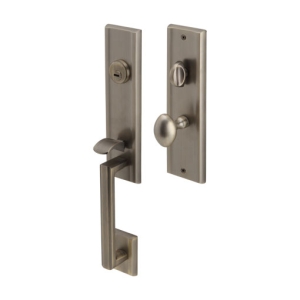 มือจับประตูซิงค์อัลลอยด์ พร้อมระบบมอร์ทิสล็อค (สีทองเหลืองรมดำ) HAFELE 499.94.142